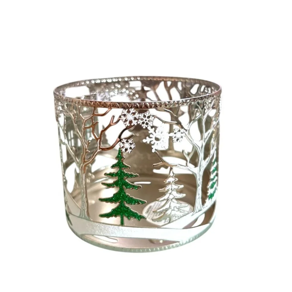 Bath & Body Works Holiday Chirstmas‎ Snowman Scene 3-Wick Candle Holder NEW 2022